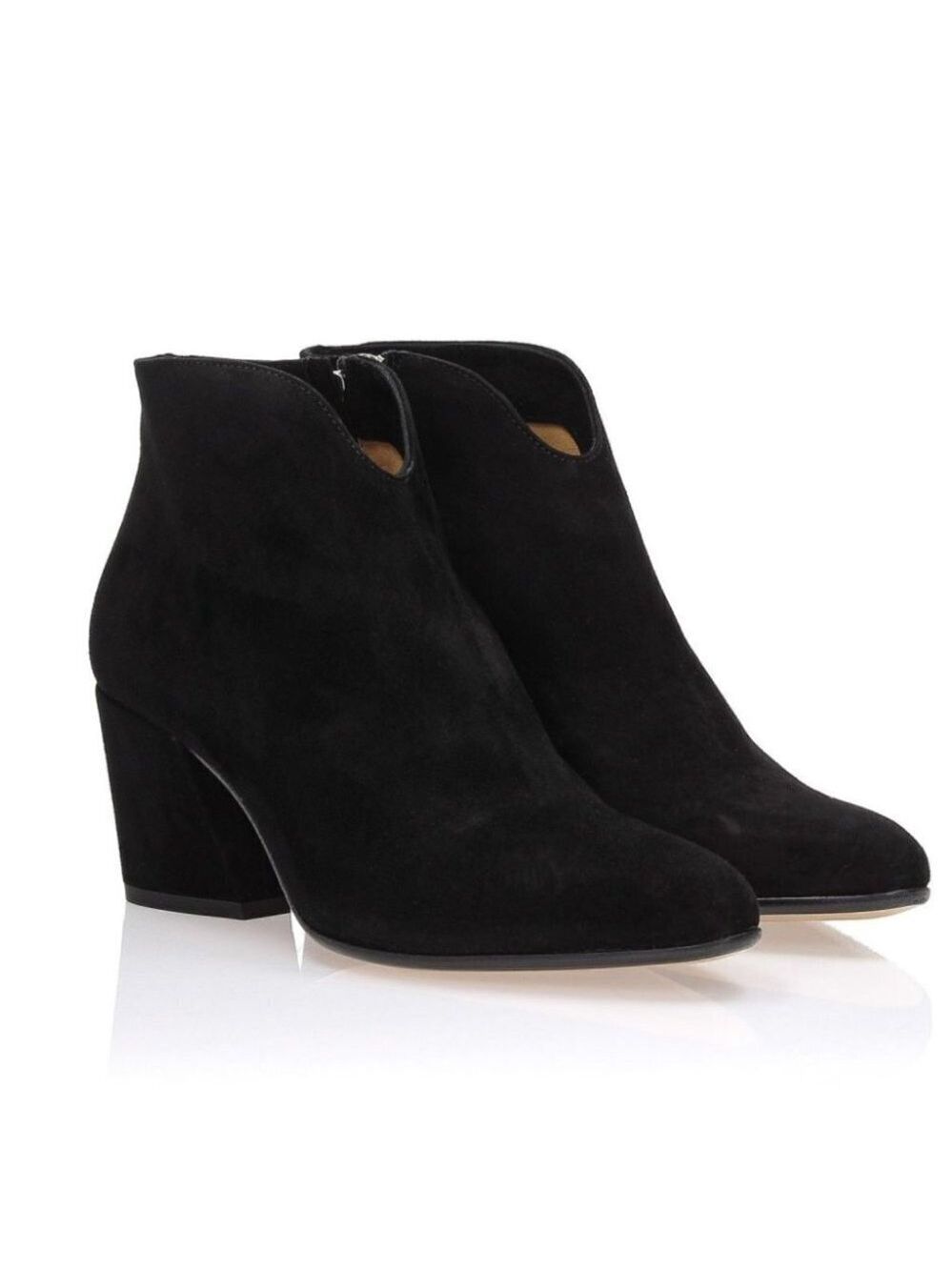 * Poppy Barley V Ankle Boots in Black Suede Size 7